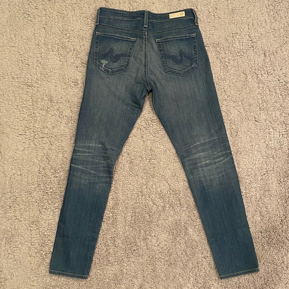 AG X Shopbop Farrah Destroyed Skinny Jeans Size 28 - Picture 3 of 7